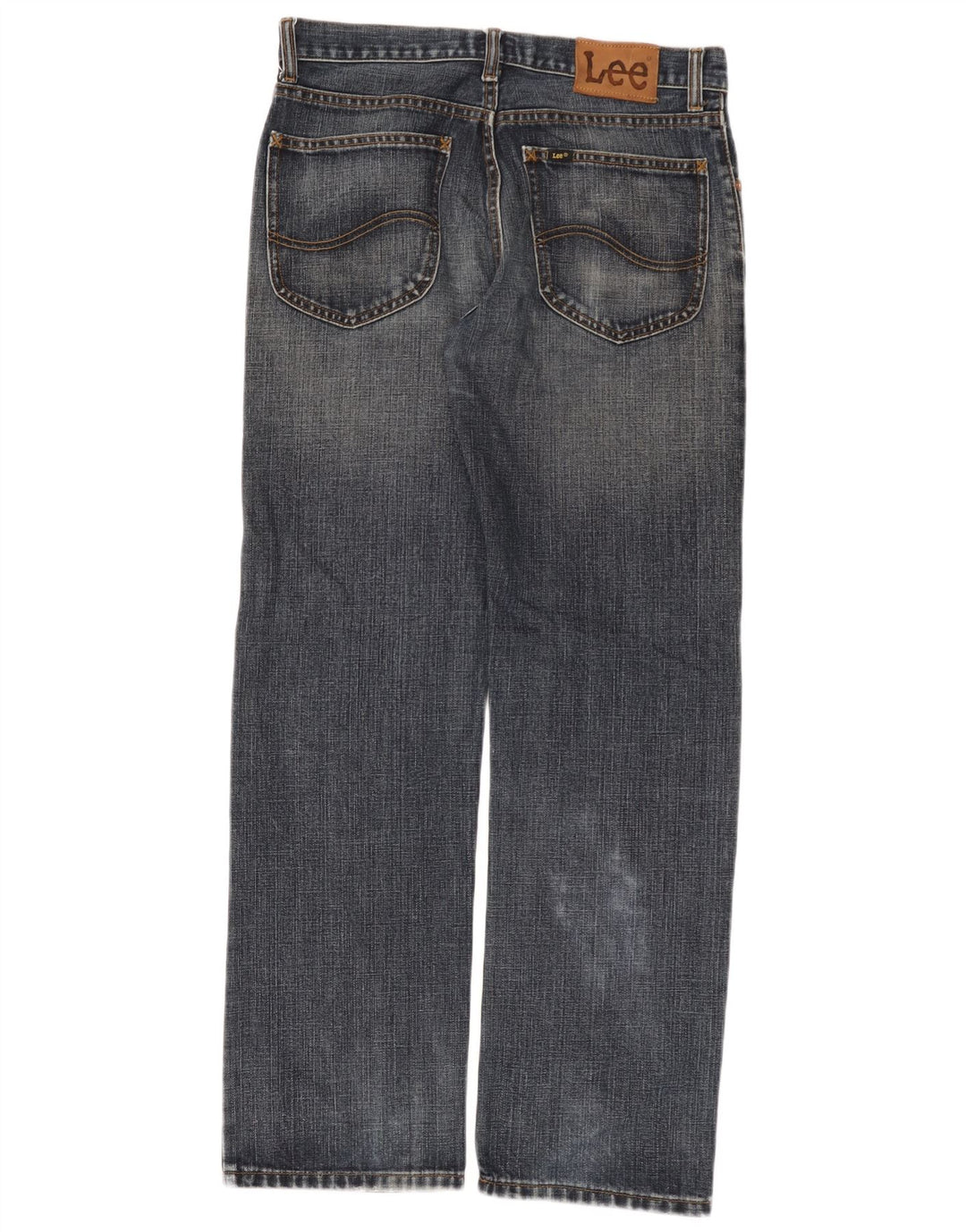Lee Mens Straight Jeans W31 L31 Blue Cotton