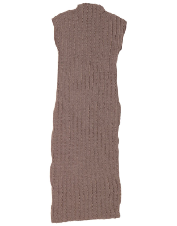 Zara Womens Maxi Sleeveless Jumper Dress UK 12 Medium Grey
