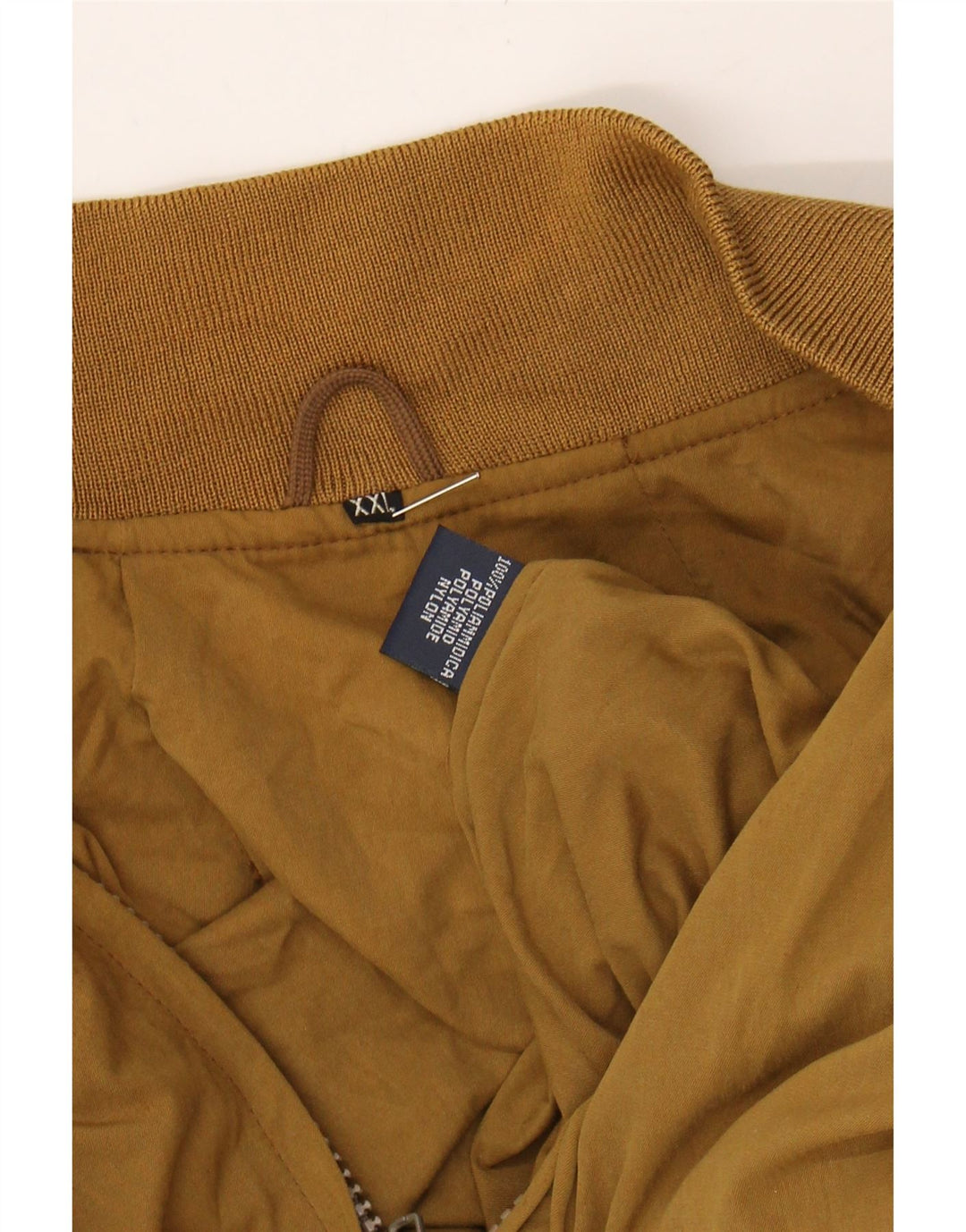 VINTAGE Mens Bomber Jacket UK 44 2XL Brown Polyamide Vintage Vintage and Second-Hand Vintage from Messina Hembry 