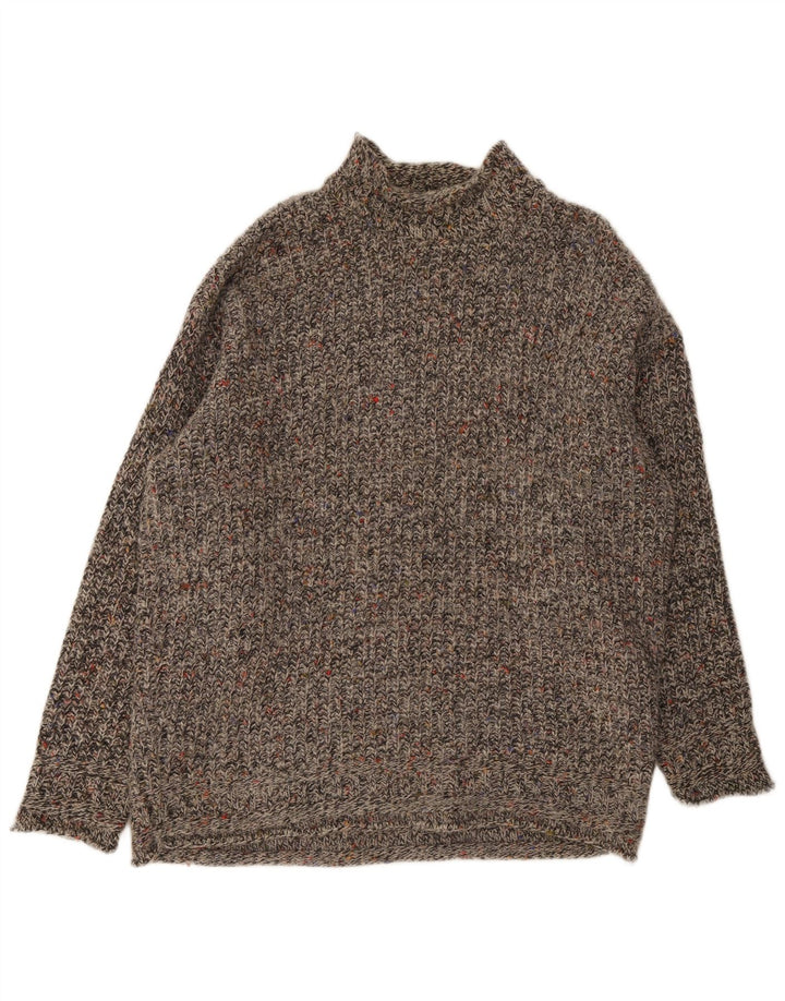 S. Moritz Mens Turtle Neck Jumper Sweater XL Grey Flecked