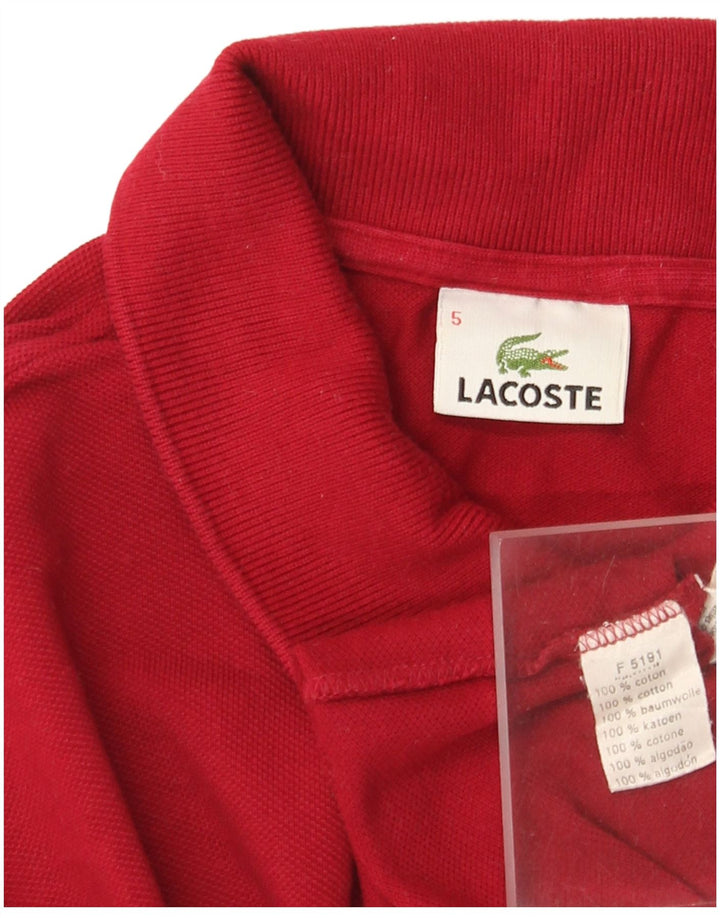 Lacoste Mens Polo Shirt Size 5 Large Red Cotton