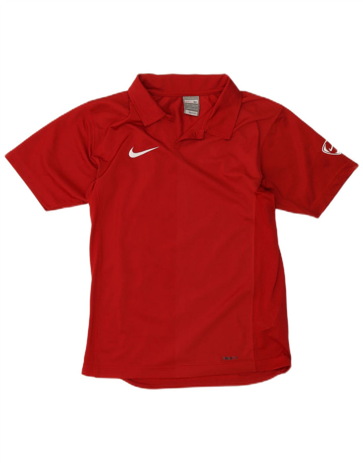NIKE Boys Polo Shirt 10-11 Years Medium  Red Polyester Vintage Nike and Second-Hand Nike from Messina Hembry 