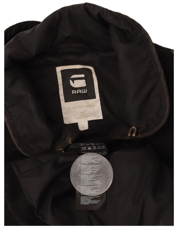 G-STAR Mens Military Overcoat UK 40 Large Black Wool