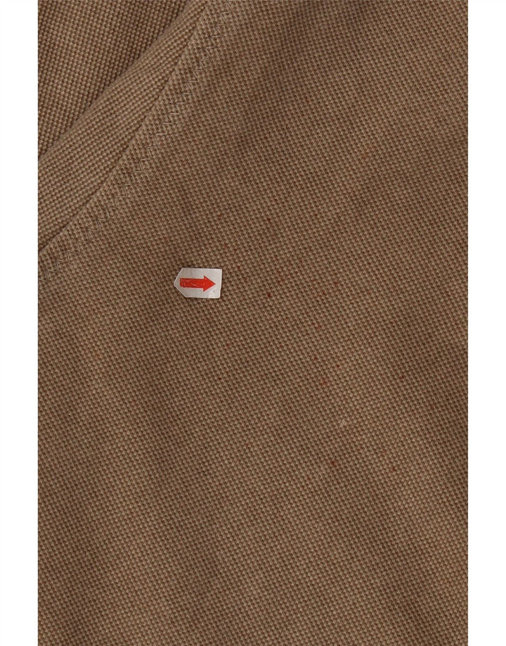 Fat Face Herre Zip Neck Sweatshirt Jumper Medium Beige Bomuld