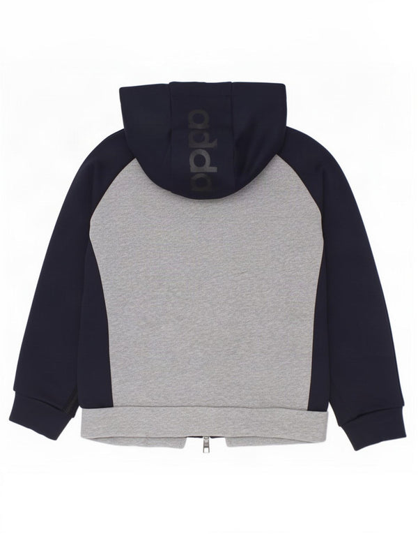 Adidas hættetrøje med lynlås til drenge 5-6 år Grå Colourblock Bomuld