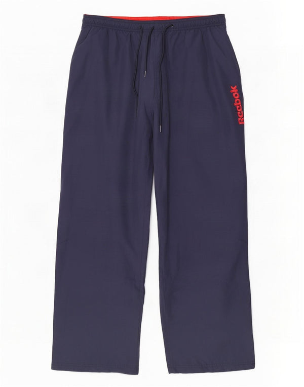 Reebok Pantalon de Survêtement Graphic Large Homme Bleu Marine Colourblock