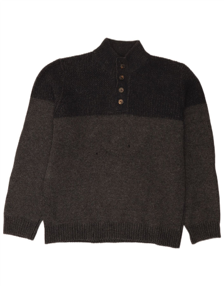 Massimo Dutti Pull col boutonné pour homme XL Gris moucheté