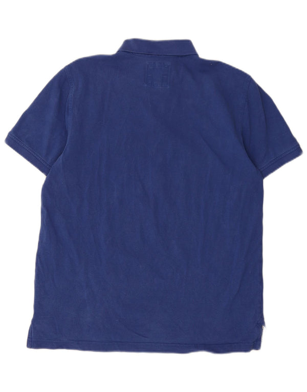 Crew Clothing Mens Polo Shirt Large Blue Cotton
