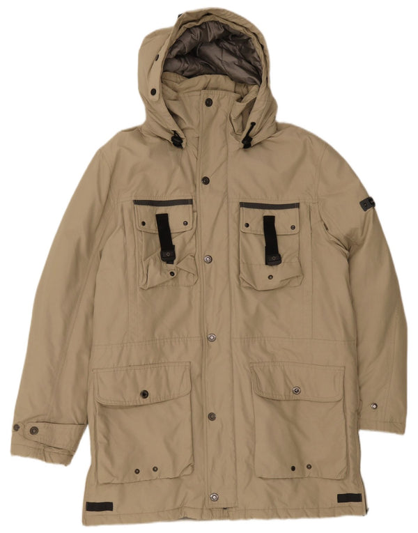 Canadiens Abrigo acolchado con capucha para hombre IT 48 Algodón beige medio