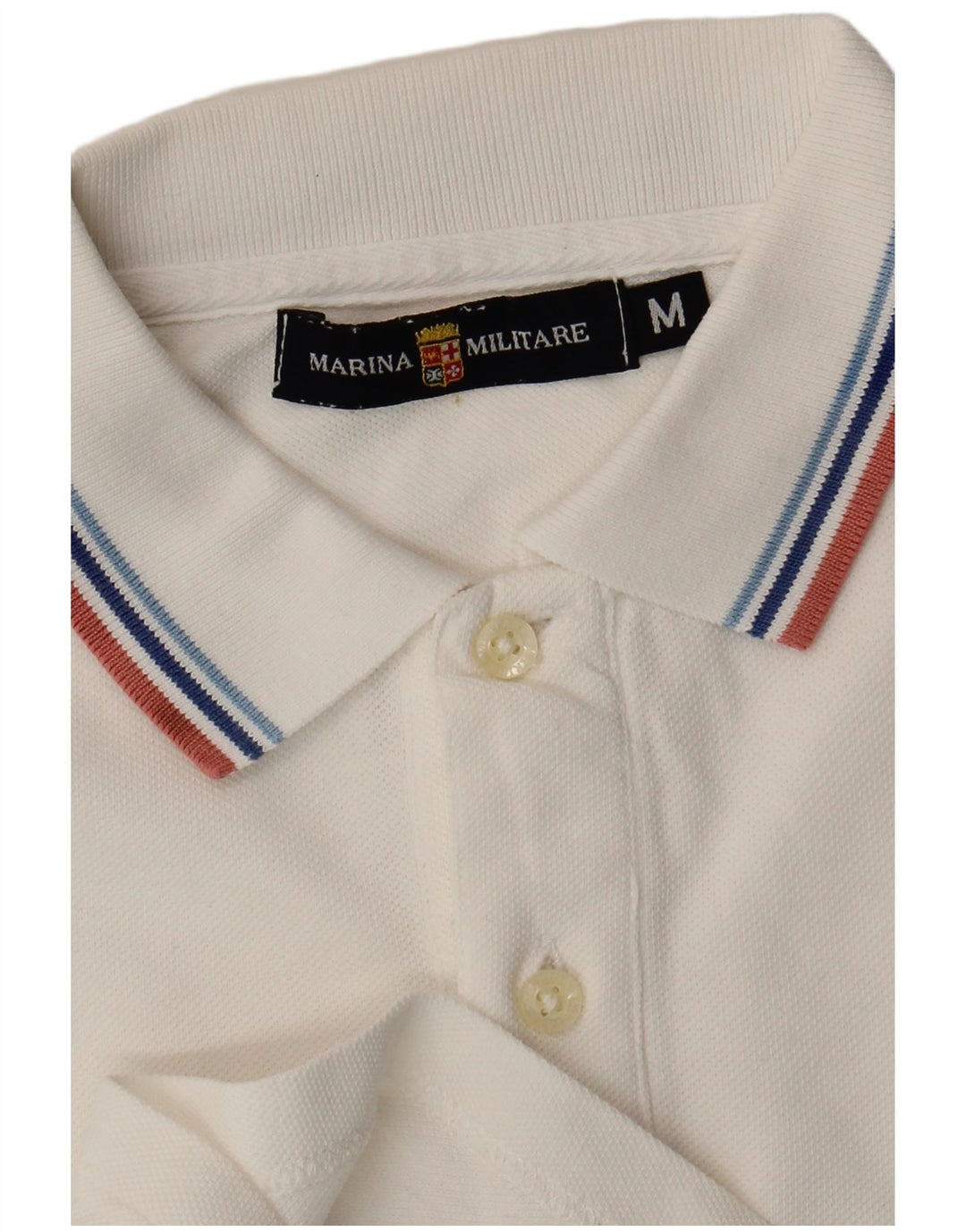Marina Militare Mens Polo Shirt Medium White