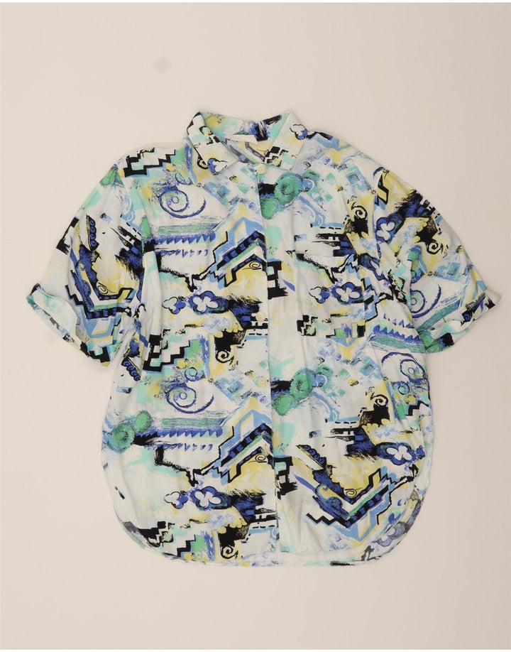 VINTAGE Womens Abstract Pattern Short Sleeve Shirt UK 18 XL Multicoloured Vintage Vintage and Second-Hand Vintage from Messina Hembry 
