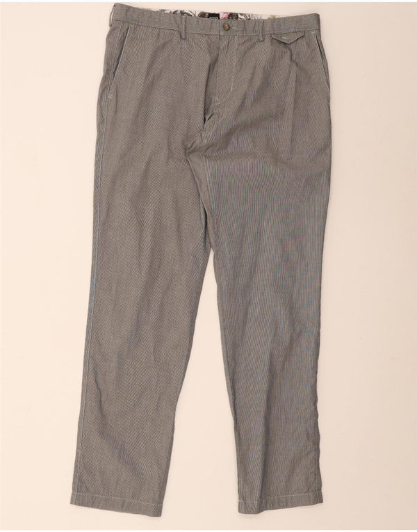 Hugo Boss Herre Regular Fit Chinobukser IT 52 XL W38 L32 Grå nålestribe