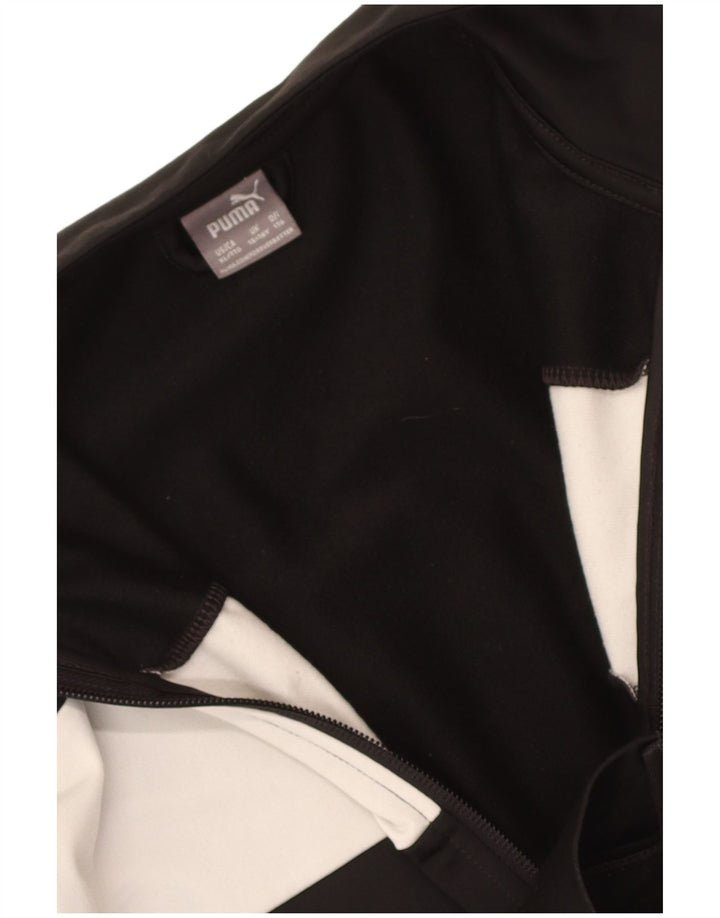 Puma Boys Tracksuit Top Jacket 15-16 Years Black Colourblock