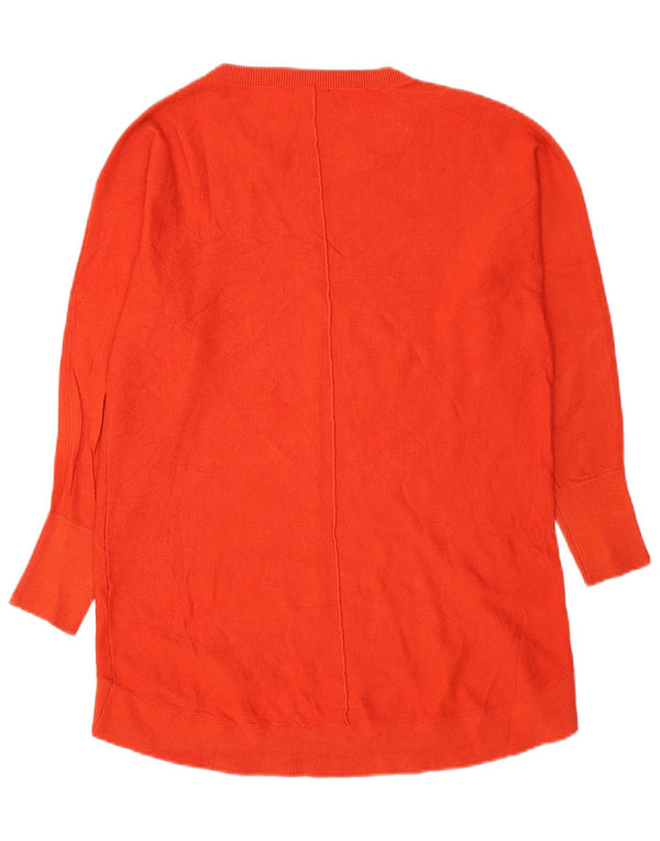 M&Co Pull col bateau pour femme UK 16 Large Orange Viscose