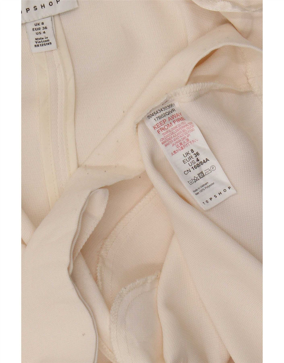 Topshop Γυναικείο Μπουφάν με 1 Κουμπί, Μπλέιζερ UK 8 Small Off White