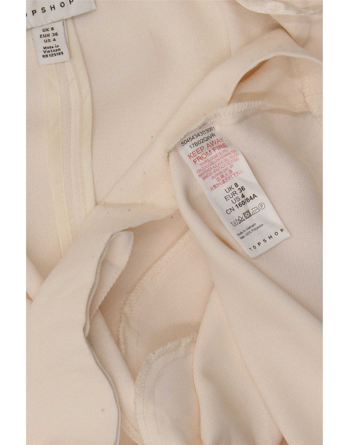 Topshop Γυναικείο Μπουφάν με 1 Κουμπί, Μπλέιζερ UK 8 Small Off White