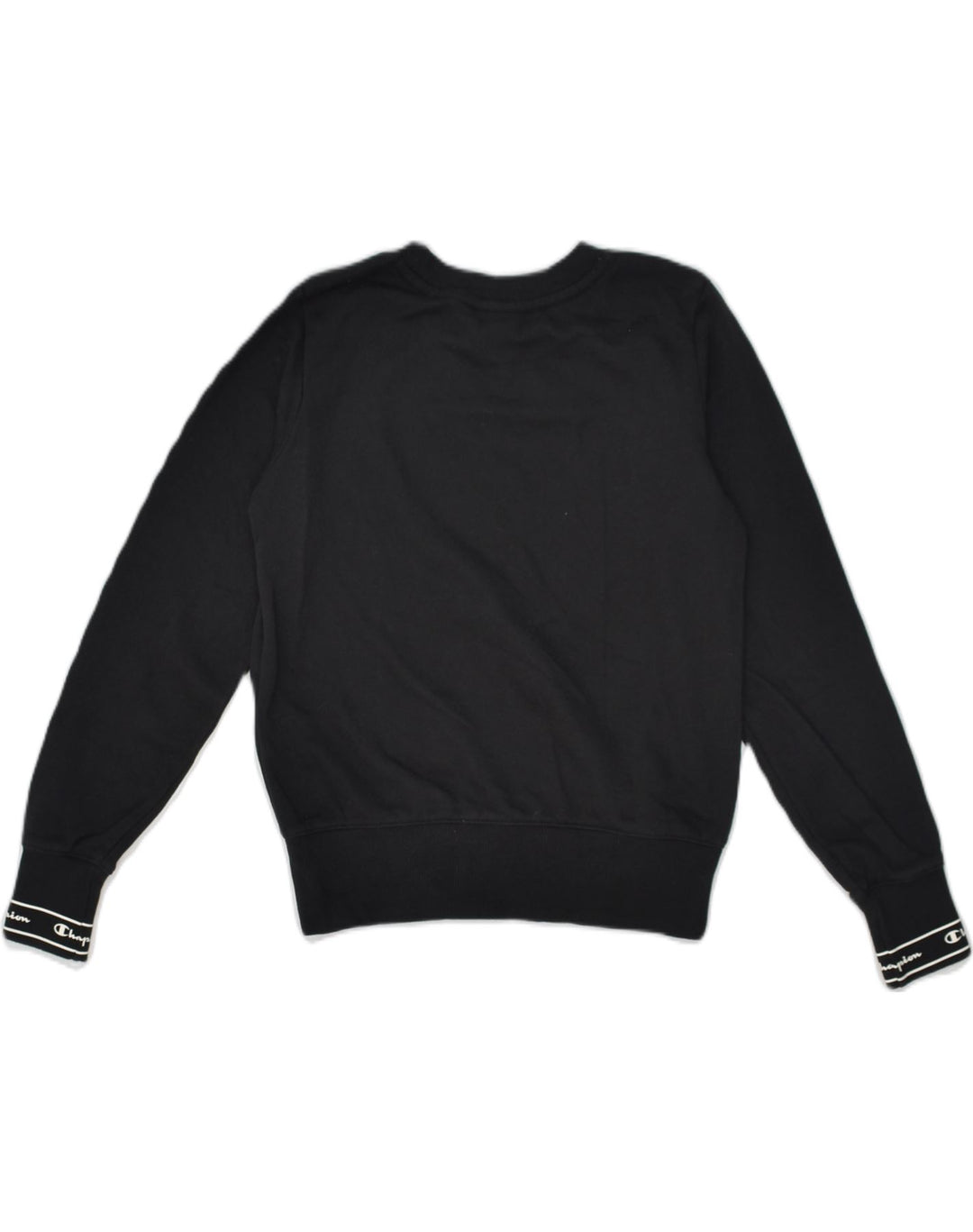 CHAMPION Womens Graphic Sweatshirt Jumper UK 6 XS Black Cotton | Vintage Champion | Thrift | Second-Hand Champion | Used Clothing | Messina Hembry 
