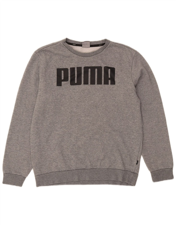 Puma Herre grafisk sweatshirt Jumper Medium Grey Flecked Bomuld