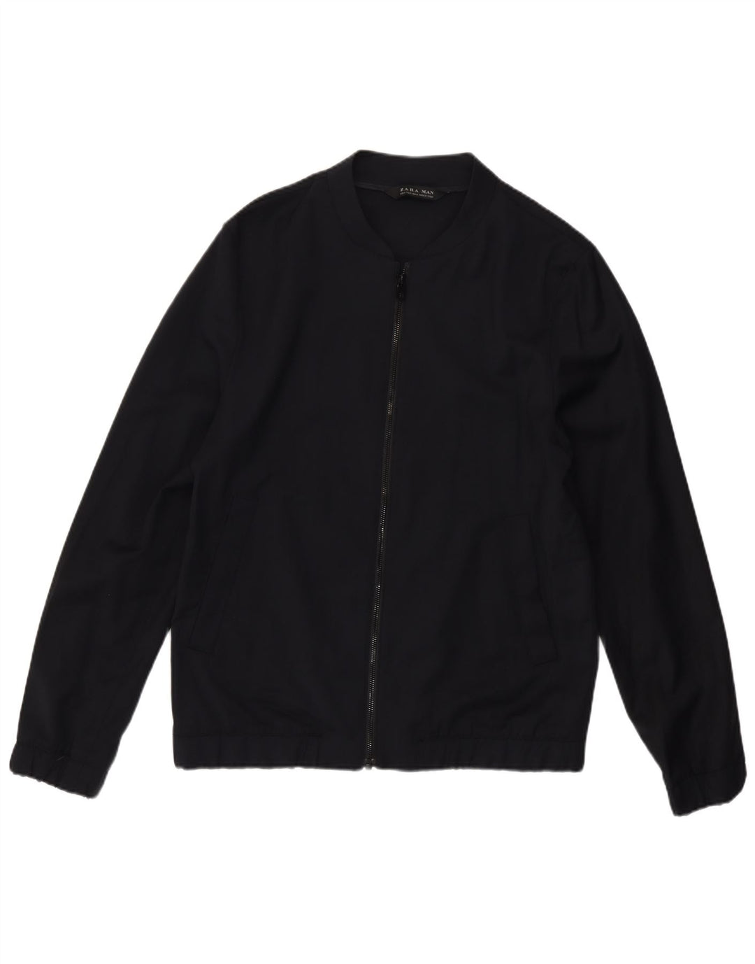 Giubbotto bomber da uomo Zara UK 38 medio in lana blu navy