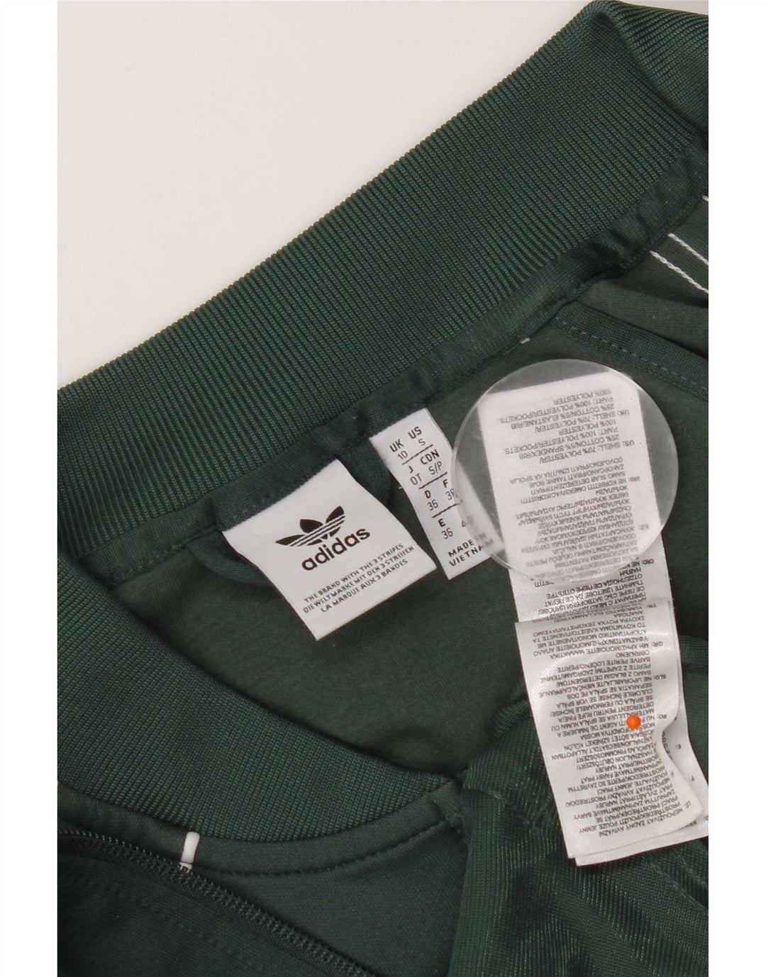 Adidas Giacca da tuta da donna con vestibilità regolare UK 10 Small Verde Poliestere