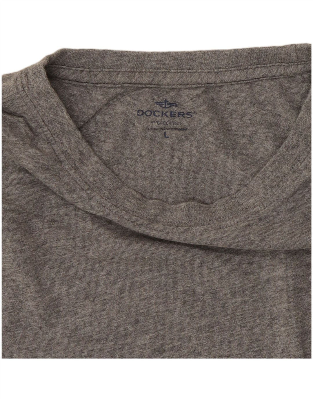 DOCKERS Herre T-Shirt Top Stor Grå Bomuld