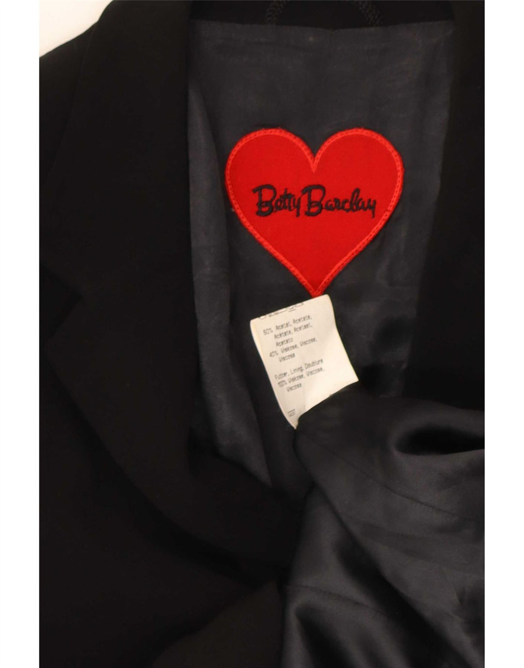 Betty Barclay Dame 4 Knapper Longline Blazer Jacket UK 12 Medium Sort