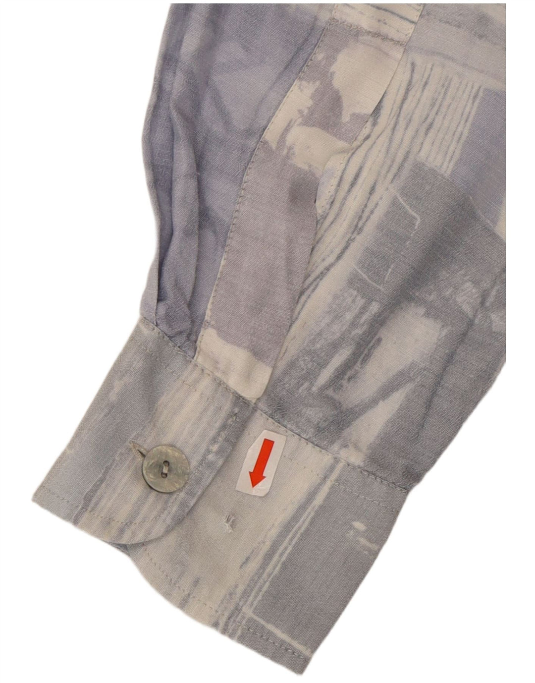 CLUB D'AMINGO Mens Abstract Pattern Shirt Size 37/38 Small Grey