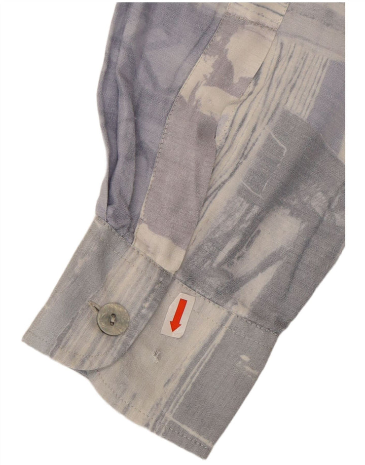 CLUB D'AMINGO Mens Abstract Pattern Shirt Size 37/38 Small Grey