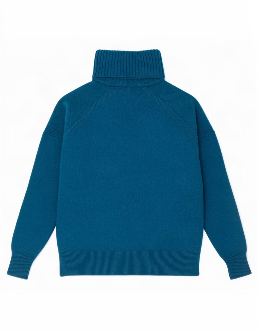 L.K. Bennett Womens Roll Neck Jumper Sweater UK 14 Medium Blue Wool