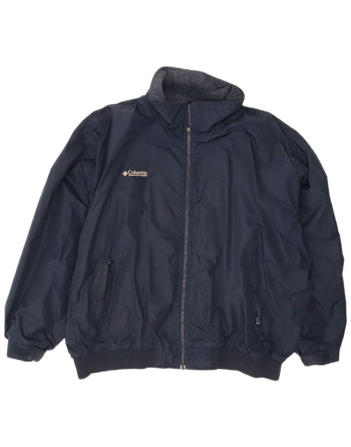 Columbia Mens Windbreaker Jacket UK 44 2XL Navy Blue