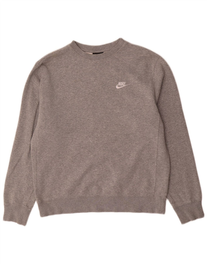 Nike Mens Sweatshirt Jumper Medium Grey Flecked Cotton
