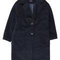 Marks & Spencer Dame Overfrakke UK 12 Medium Navy Blue Polyester