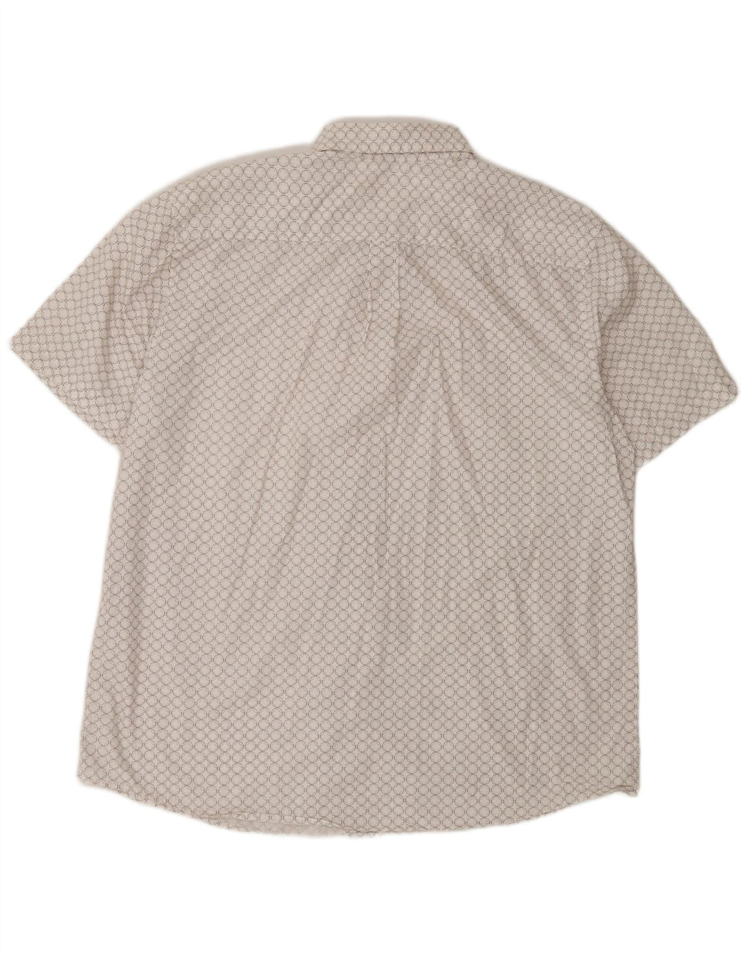 Mossimo Mens Short Sleeve Shirt XL White Geometric Cotton