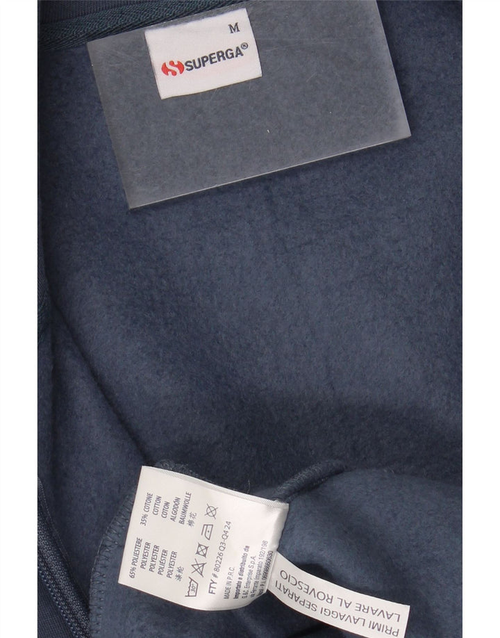 SUPERGA Mens Tracksuit Top Jacket Medium Navy Blue Colourblock Polyester Vintage Superga and Second-Hand Superga from Messina Hembry 