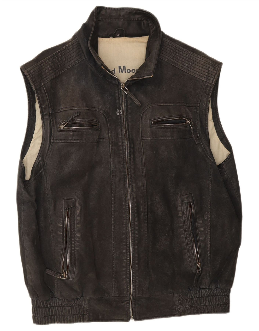 David Moore Herren Lederweste IT 50 Large Schwarz