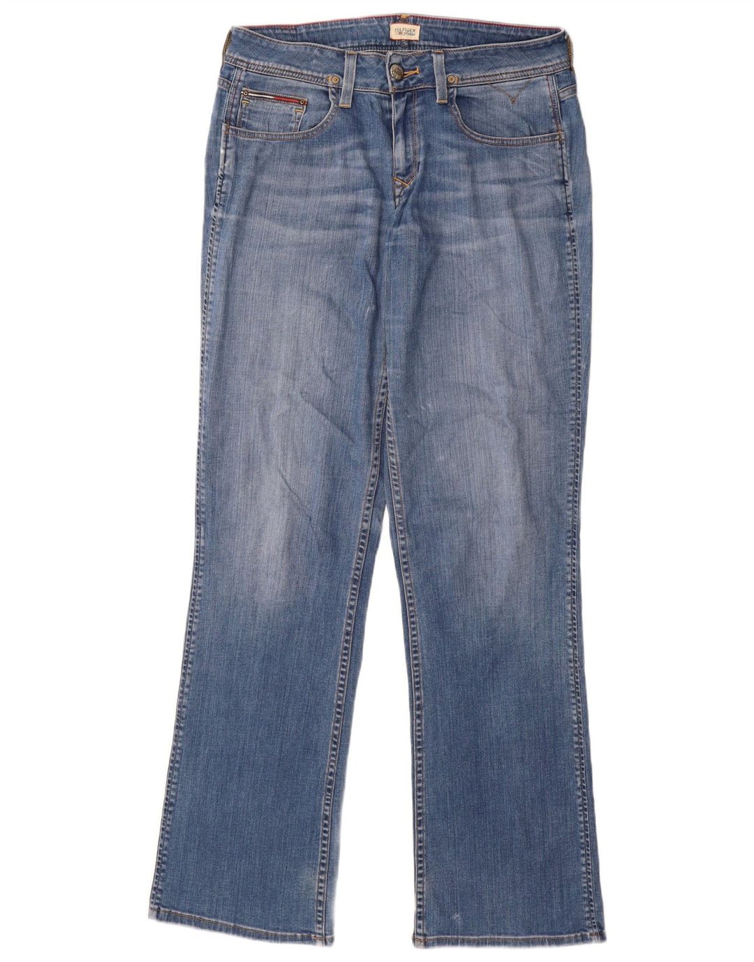 TOMMY HILFIGER Dame Bootcut Jeans W31 L34 Blå Bomuld