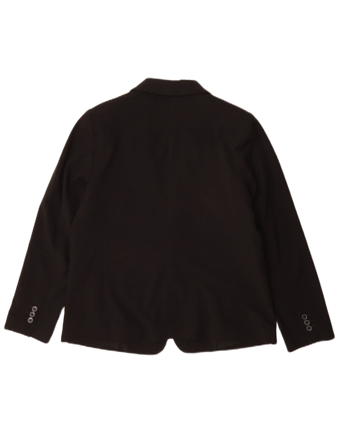 Marks & Spencer Womens 1 Button Blazer Jacket UK 14 Large Black Polyester