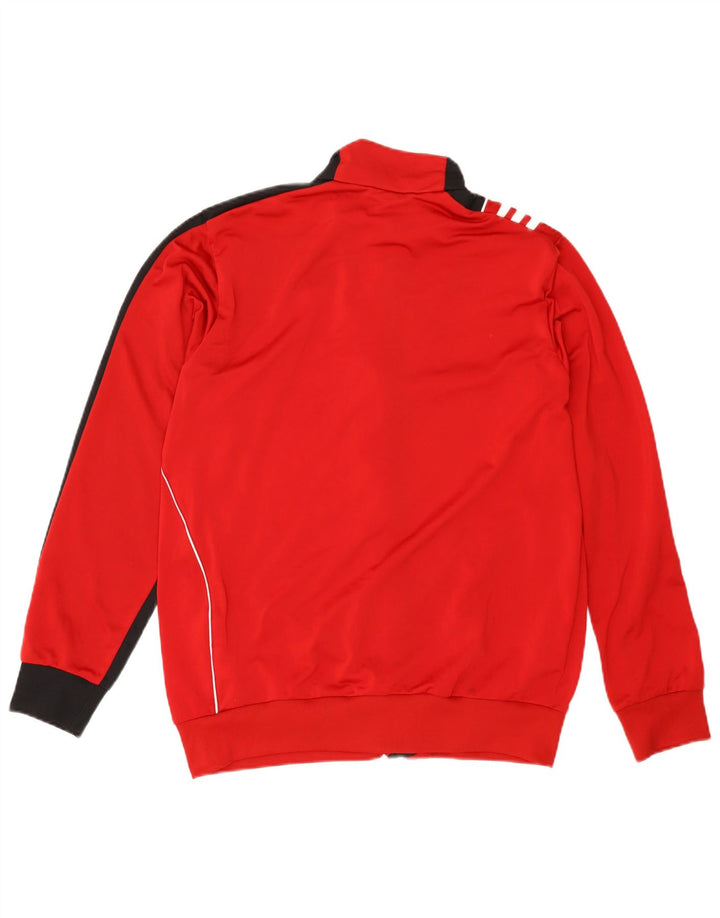 Giacca da tuta da uomo ADIDAS UK 38/40 Poliestere color block rosso medio