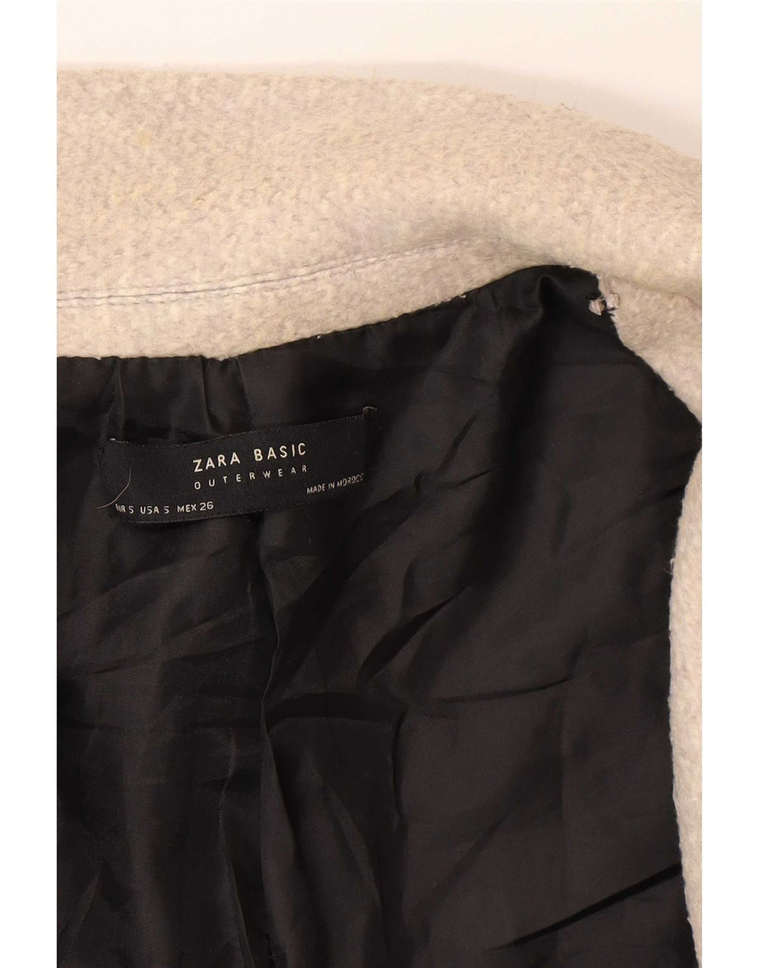 Damski płaszcz pulowerowy Zara UK 10 Small, szary, bawełniany