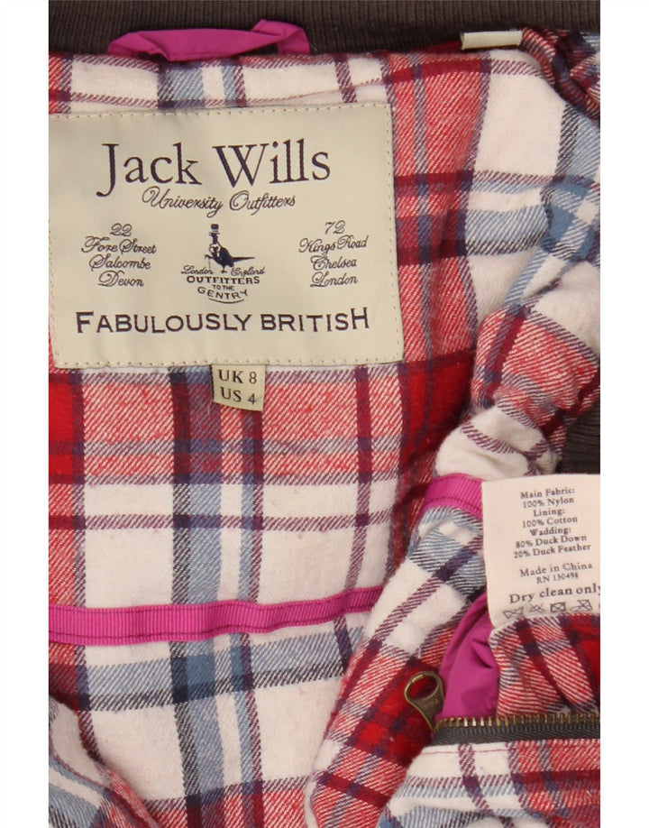 JACK WILLS Womens Padded Gilet UK 8 Small  Grey Nylon