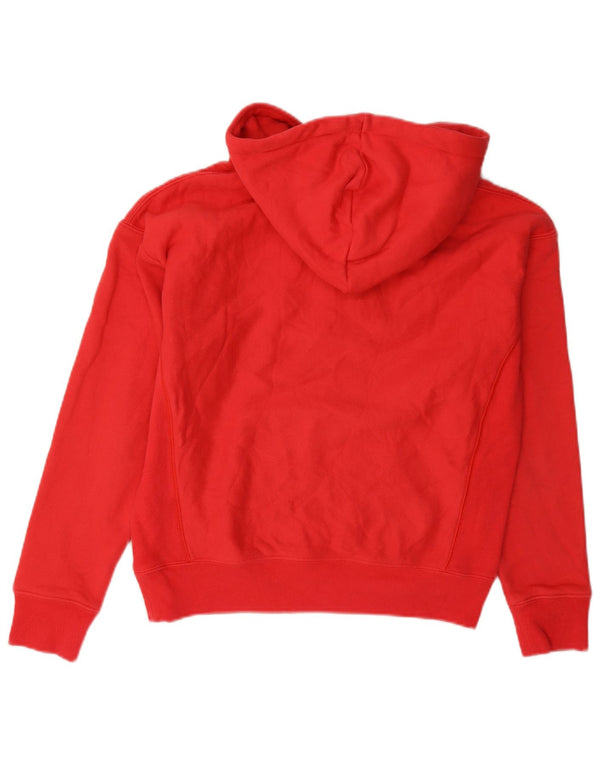 Champion Womens Reverse Weave Grafisk Hoodie Jumper UK 10 Lille rød bomuld