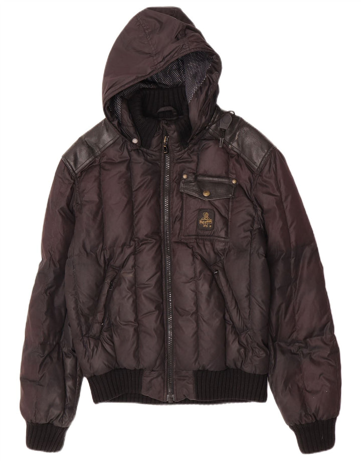 Refrigiwear Mens Cruz Hooded Padded Jacket UK 38 Medium Black Polyester