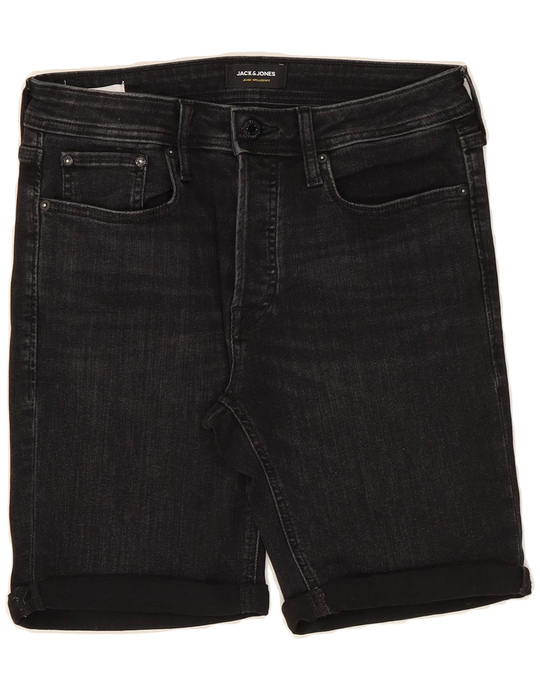 JACK & JONES Mens Denim Shorts Small W28 Black Cotton Vintage Jack & Jones and Second-Hand Jack & Jones from Messina Hembry 