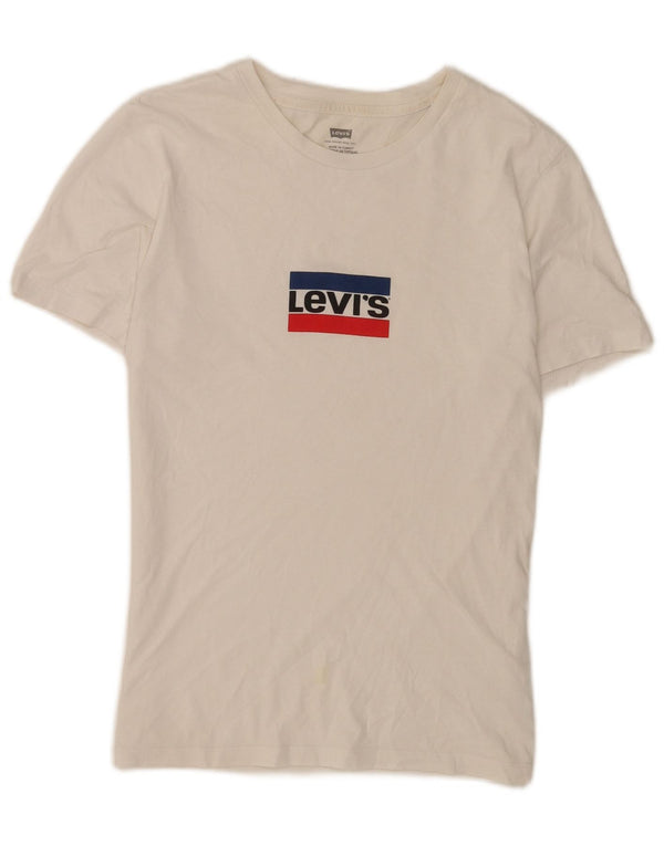 Levi's T-Shirt Graphique Top XS Homme Blanc Coton