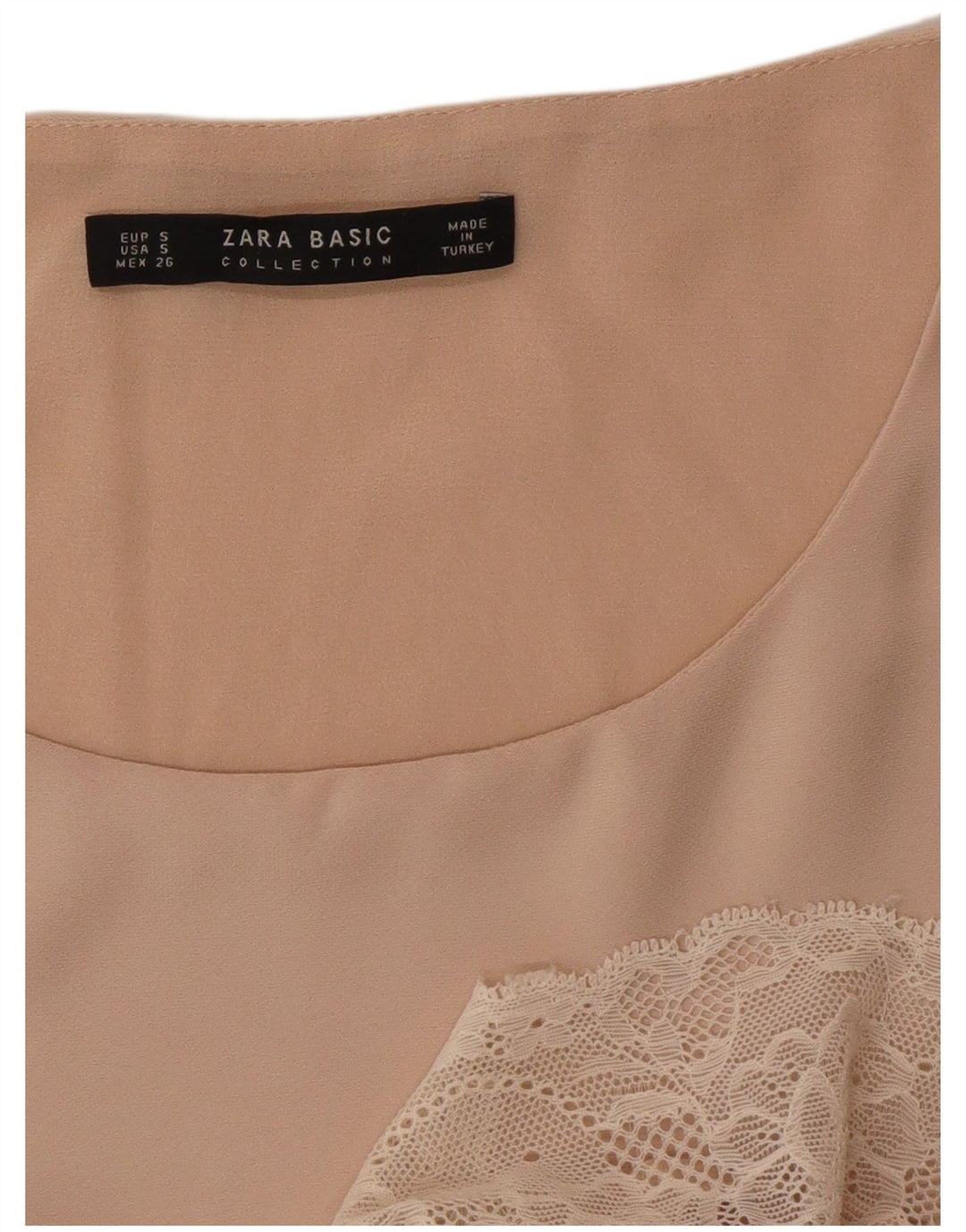 Camicetta senza maniche da donna Zara UK 10 piccola Beige