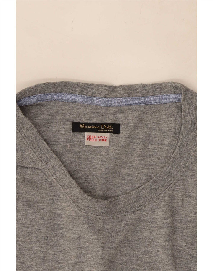 Ανδρικό T-Shirt Massimo Dutti Top Medium Grey