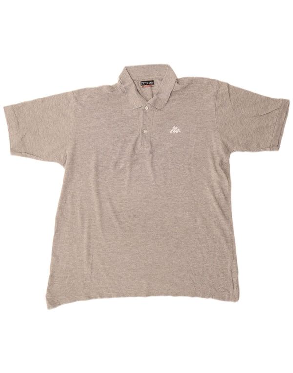 Kappa Mens Polo Shirt XL Grey Cotton