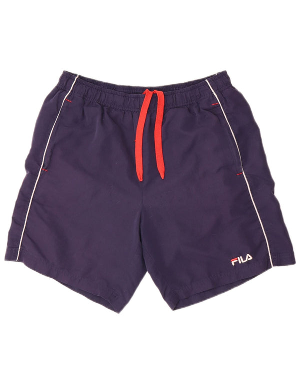 Fila Mens Graphic Sport Shorts Medium Navy Blue Polyester