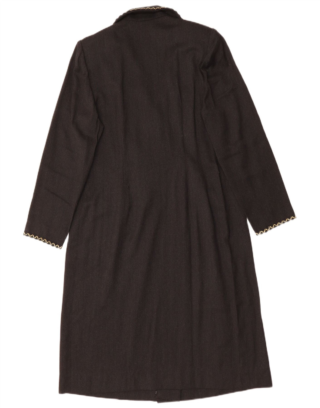 VINTAGE Womens Overcoat UK 14 Medium Black