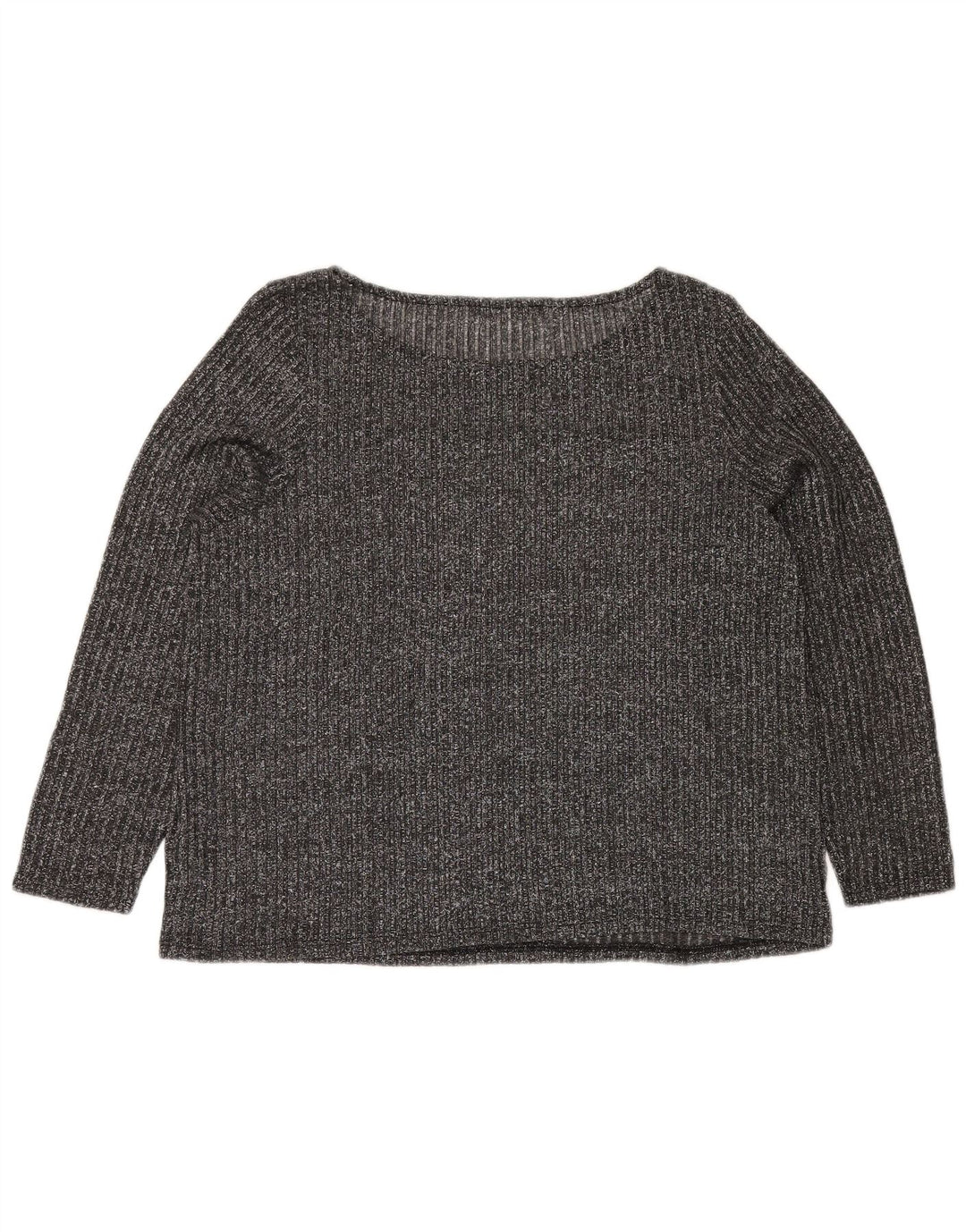 MARKS & SPENCER Damen Blusenoberteil UK 20 2XL Grau meliertes Polyester